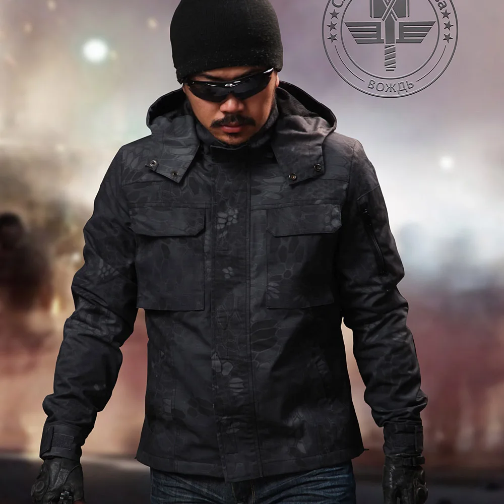 Новая камуфляжная куртка на молнии с капюшоном Ripstop капюшоном|ripstop jacket|black field