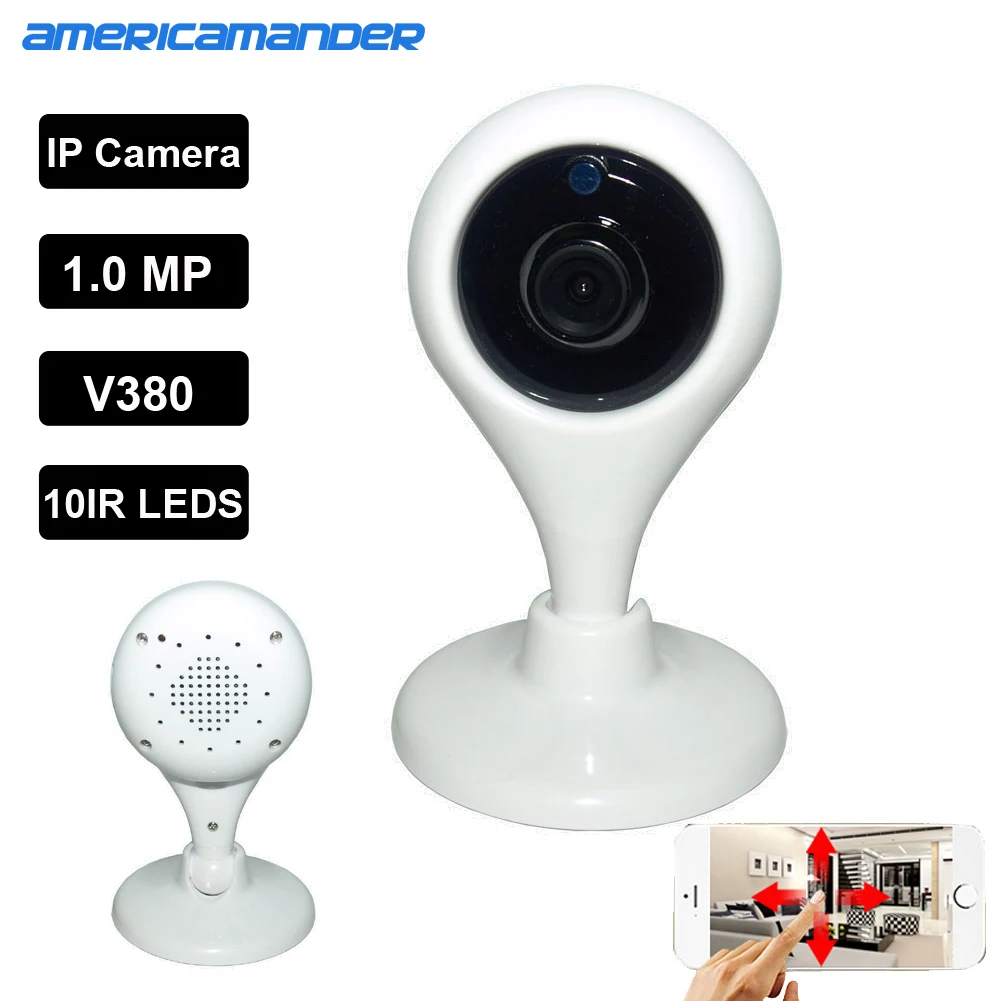  720P HD P2P H.365 Onvif Video IP Camera WiFi Wireless TF Card Storage night vision Network Security CCTV Family Defender 