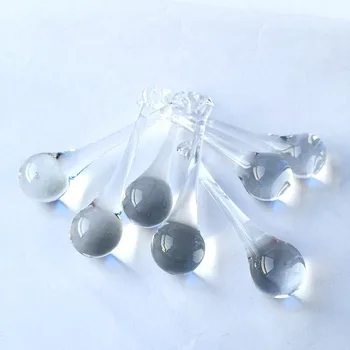 

20*80mm 100pcs(+Free 100pcs Rings) glass raindrop crystal chandelier Pendant For wedding & home Hanging Decoration Free Shipping