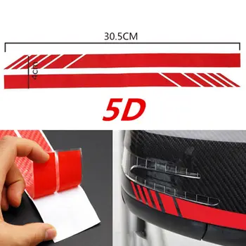 

Car Accessories Rearview Mirror Carbon Fiber 5D Sticker Vinyl Stripe Decal New
