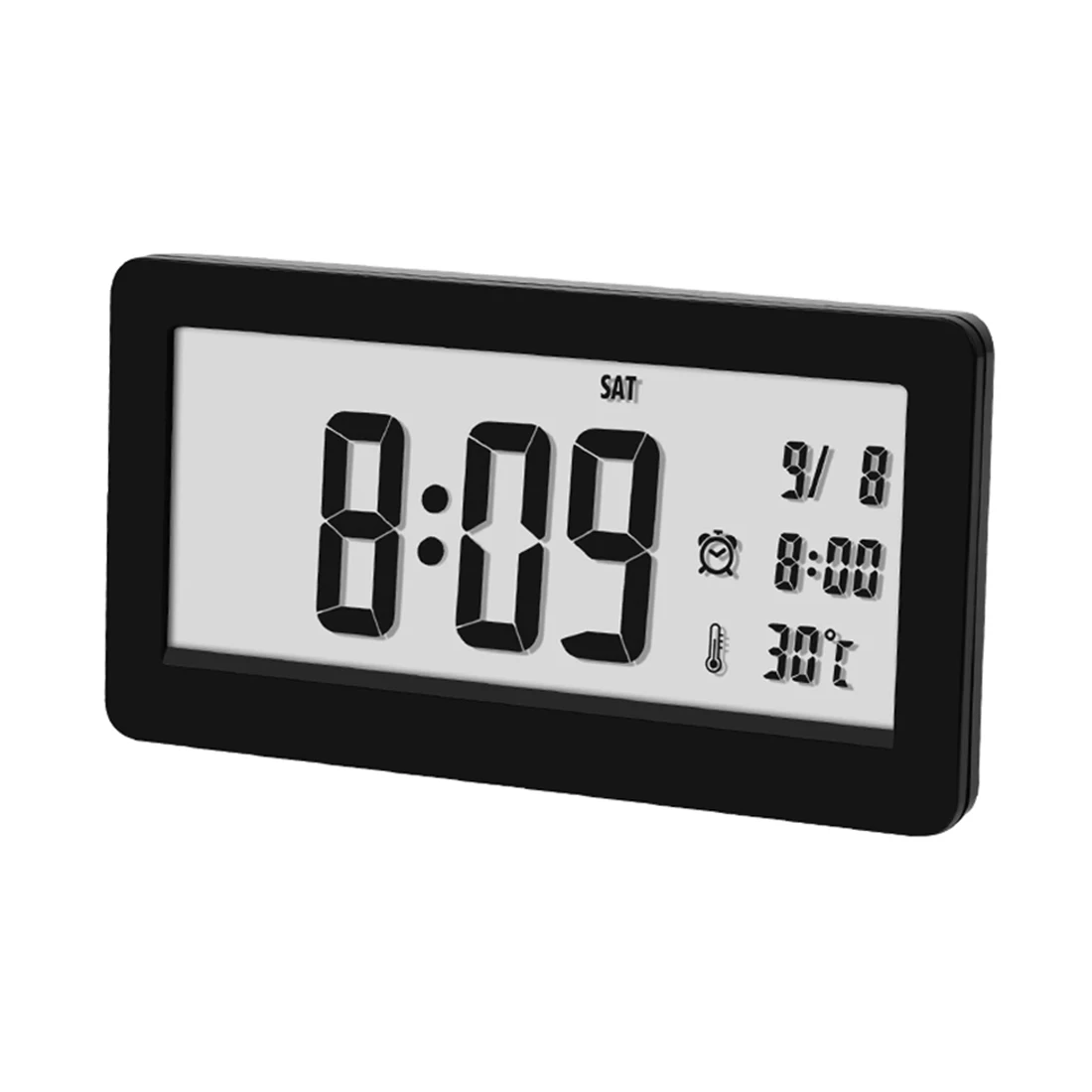 

Multifunctional Small Table Clock Led Digital Electronic Silent Clock For Home Table Decor Desk Clock Stand - Black