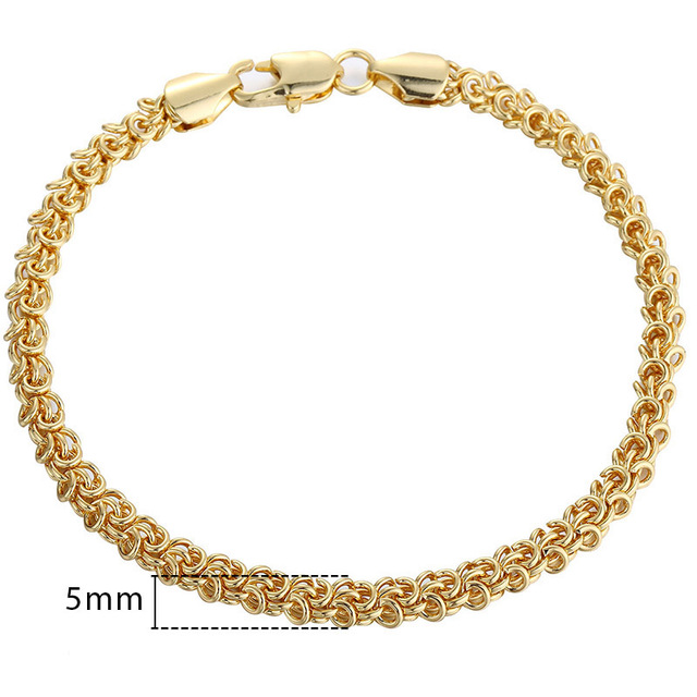 Gold Filled Bracelets For Women Men Twisted Curb Snail Rolo Wheat Box Link Chains Bracelet Wholesale 15 styles GBB2A