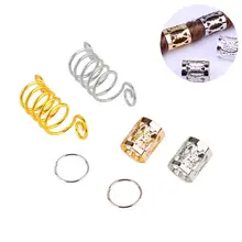 60 шт. креативные прочные мерцающие кольца для волос шпилька дредлок аксессуары оплетка манжеты зажим для наращивания волос парикмахерские