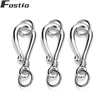 

Fostfo 5pcs/lot Copper Plated Platinum Lobster Clasp Hooks With Jump Rings For Necklaces & Bracelets DIY Jewelry Findings