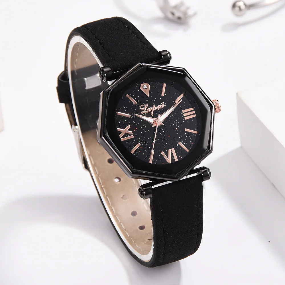

Fashion 2019 Women Watches Luxury Designer Rose Gold Starry Sky Wrist Watch Ladies Casual Dress Quartz Watch Relojes Para Mujer