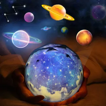 

CreativeCosmic Starry Sky LED Night Light Planet Magic Projector Universe Lamp LED Rotary Flashing Starry Projector Xmas MY