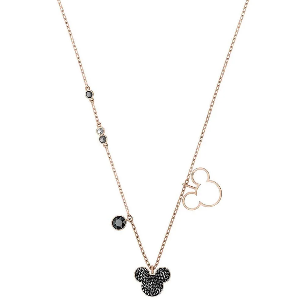 

SWA RO Spring Mi Mouse Black Pendant Necklace Rose Gold Send Lovers Best Jewelry Anniversary Fashion Gifts Free Shipping 5429081