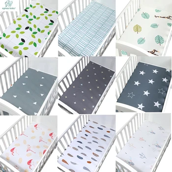 

The Best Gift Newborn Baby Crib Fitted Sheet 1PCS 130*70cm Soft Breathable Baby Bed Mattress Cover Potector Cartoon Newborn Bed
