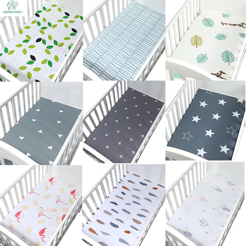 The Best Gift Newborn Baby Crib Fitted Sheet 1PCS 130*70cm Soft Breathable Baby Bed Mattress Cover Potector Cartoon Newborn Bed
