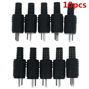 

HUXUAN 10pcs New 2 Pin Din Male Plug Hifi Loudspeaker Audio Connectors Hot Sale