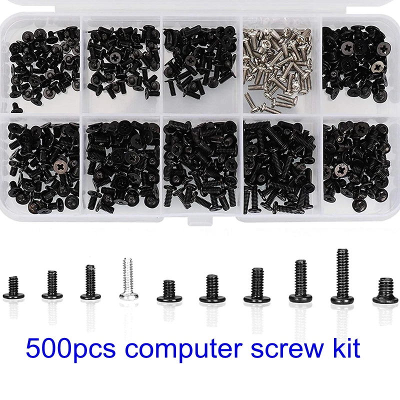 500pcs Laptop Notebook Computer Screw Kit Set For IBM HP Dell Lenovo
