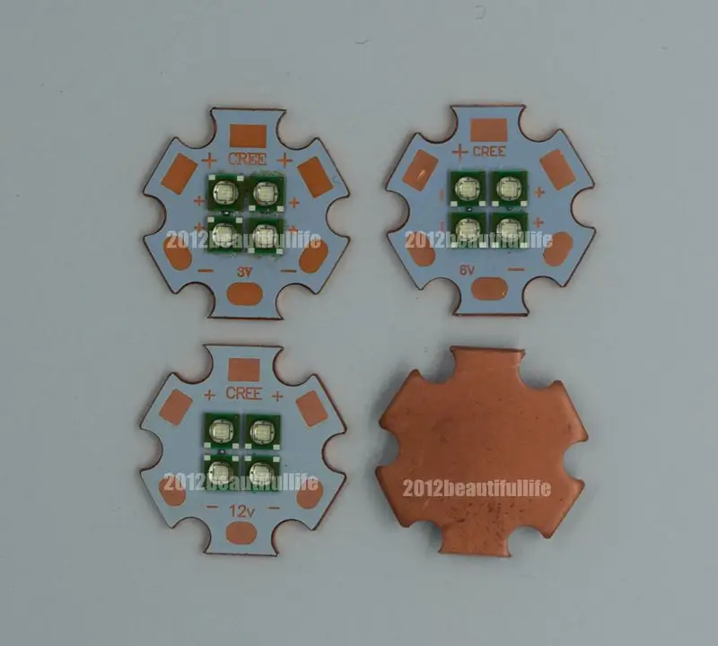 3V 6V 12V Cree XPE XP-E Цвет: ярко-красный зеленый синий Янтарный инфракрасный ИК-12 Вт