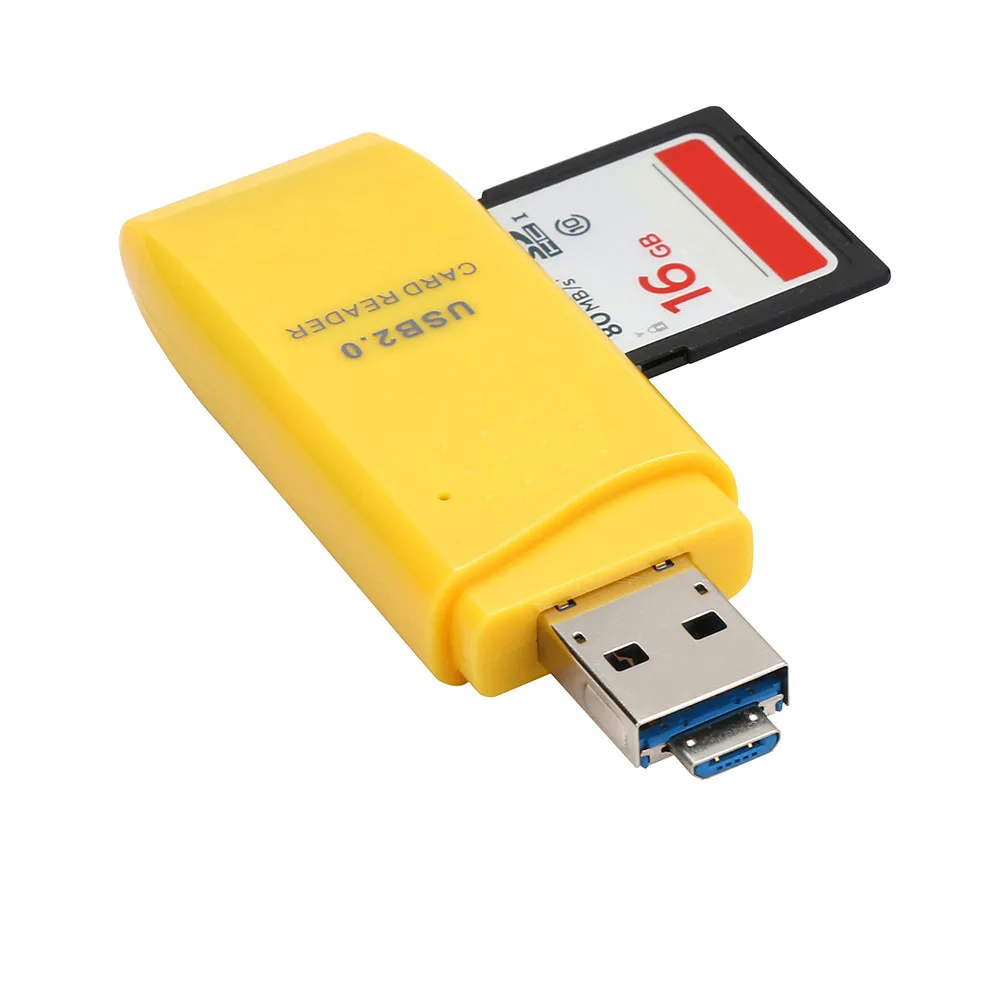 Mosunx цена завода Mini USB 2.0 + OTG Micro SD/SDXC TF Card Reader адаптер U диск 0307 Прямая доставка