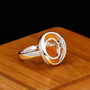 

925 Sterling Silver 10x14mm 14x18mm Oval Cabochon Semi Mount Engagement Ring Fine Jewelry White Gold Color Gemstone Setting