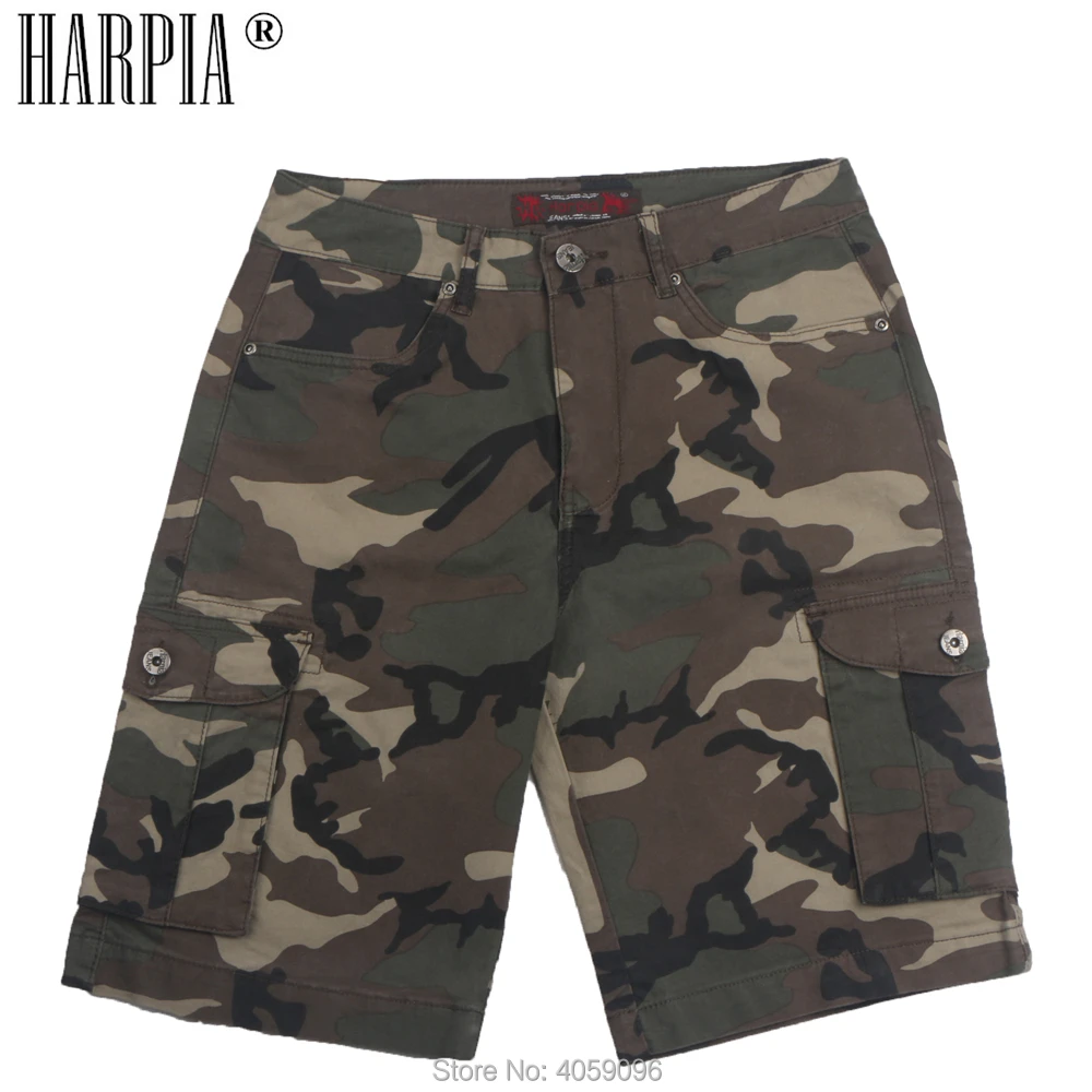 HARPIA мужские камуфляжные шорты с несколькими карманами новые летние повседневные свободные до колен мужские хлопковые брюки карго больших размеров Короткие мужские брюки