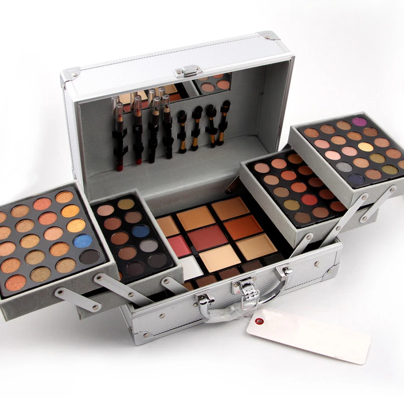 

80 Colors Eye shadow Matte Blush Mirror Contour Palette Concealer Lipstick Case Suitcases Makeup Kit Cosmetic Case Set