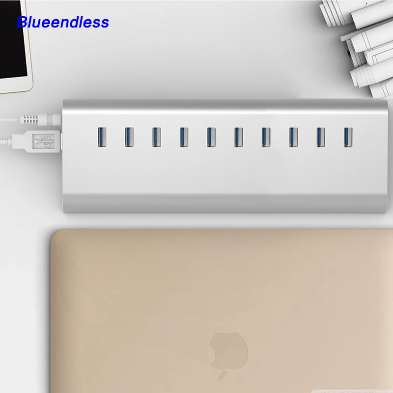 Супермногофункциональный USB 3 0 10 портов аксессуары для компьютера из алюминия