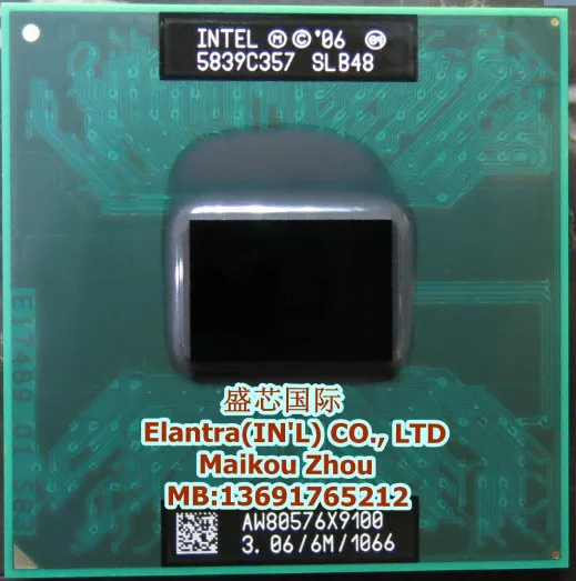 Original Intel Core 2 Extreme X9100 3.06GHz 1066 Socket P PGA478 CPU Processor