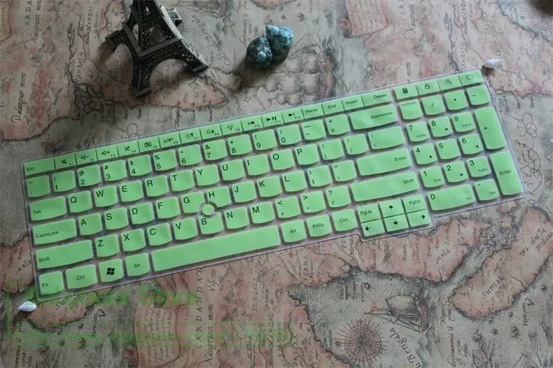 Силиконовые 15 дюйм чехол для клавиатуры для lenovo Thinkpad E531 W540 T540 T550 E555 E560 E570 S531 W541 E540 E545 T540P E550 E530C - Цвет: green