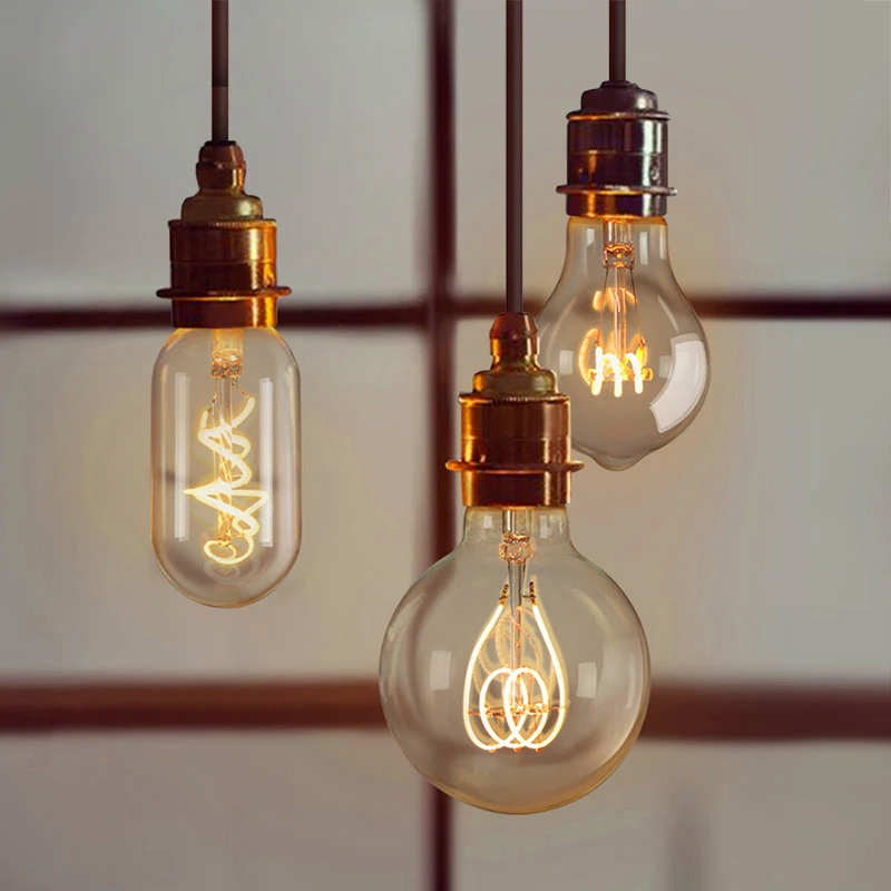  Retro LED Edison Bulb E27 220V 3W Spiral LED Filament bulb Dimmable Edison Lamp ST64 A60 G80 G95 G1 - 32882579138