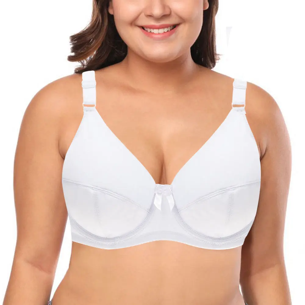 

new White big bust bras for women sexy lingerie everyday plus size 36 38 40 42 44 46 48 C E underwire adjusted Unlined bralette