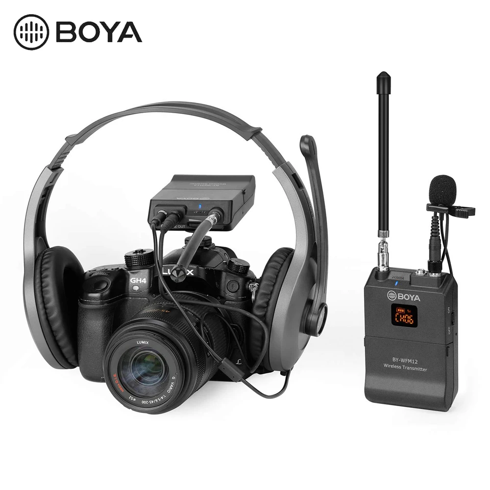 BOYA BY-WFM12 беспроводной микрофон VHFMic система для iPhone sony Canon DSLR видеокамеры Аудио рекордер PK WM4 BY-WM4