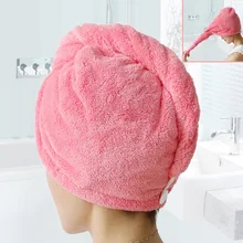 Hot Women Bathroom Hair Towel Cap Super Absorbent Quick-drying Plush Microfiber Bath Towel Hair Dry Caps Salon Towel Shower Cap lx 9009 cozy fiber bath towel shower cap deep pink