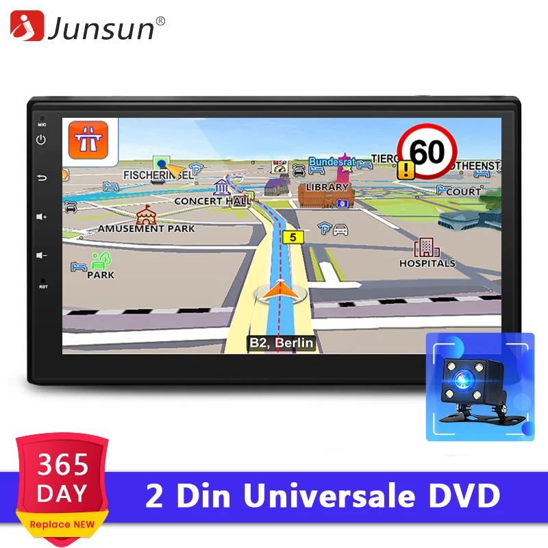 Junsun 2 Din автомобильный DVD Android 7 1 Радио мультимедийный плеер gps навигации Universale для