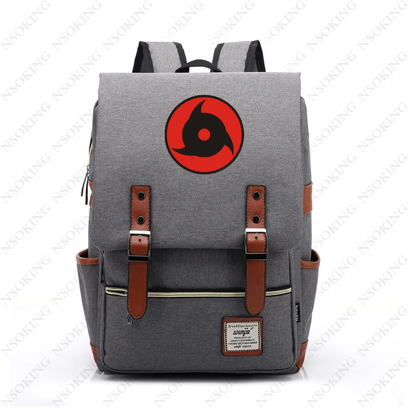 Рюкзак Наруто модный винтажный рюкзак для путешествий для мужчин и женщин персонализированный аниме студенческий уличный холщовый рюкзак унисекс