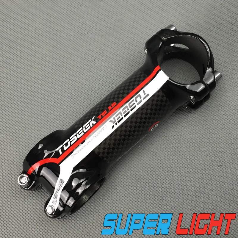 Embalagem de Carbono Super Leve Toseek Marca Liga & Bicicleta Haste Estrada – Mtb 31.8*80 90 100 110mm Apenas 105g Cor Vermelha