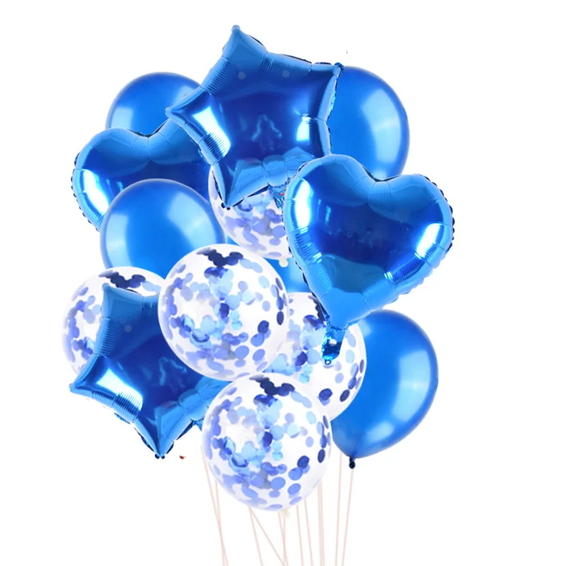 Новые продукты с днем рождения воздушный шар буквы фольгированные шары Детские Игрушки гелиевые партии аэростат Для с - Цвет: blue balloon set