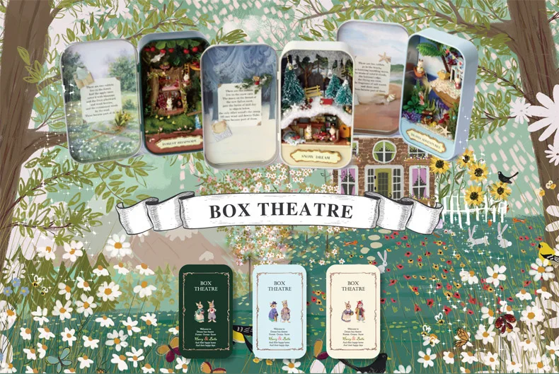 Box Theatre Forest rhapsody Doll House 3D Mini DIY Miniature Wooden Puzzle Dollhouse Furniture Decoration Toy for Birthday Gift  (1)