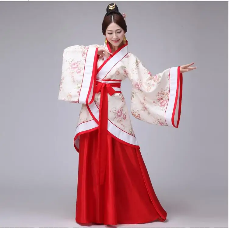 2017 Hanfu Национальный древнекитайский карнавальный костюм Hanfu женская одежда Hanfu китайское платье для выступлений на сцене