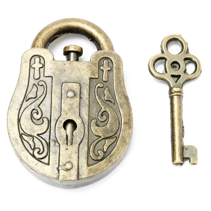 

JIMITU Vintage Metal Cast God Lock Key Puzzle Toy IQ&EQ Mind Brain Teaser Soup toys Gift Intellectual Educational Children Adult