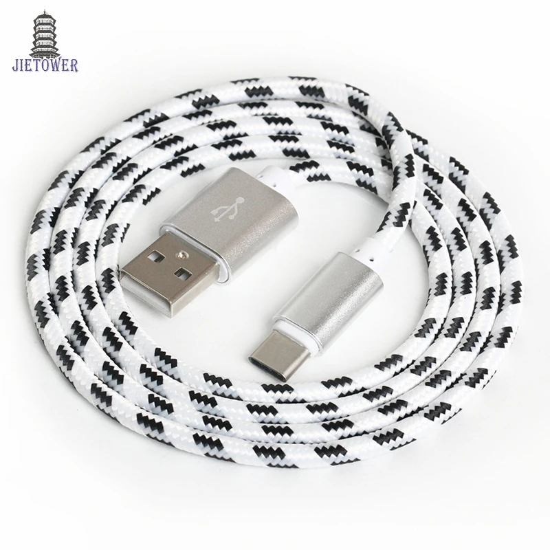 300 шт./лот 1 м 2 3 Плетеный Micro typeC 8pin USB кабель для зарядного устройства тканевый