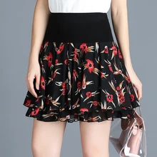 Лето, Женская юбка, сексуальный корейский стиль, с высокой талией с принтом, юбки, плиссированная мини-юбка, женская черная короткая юбка, женская одежда