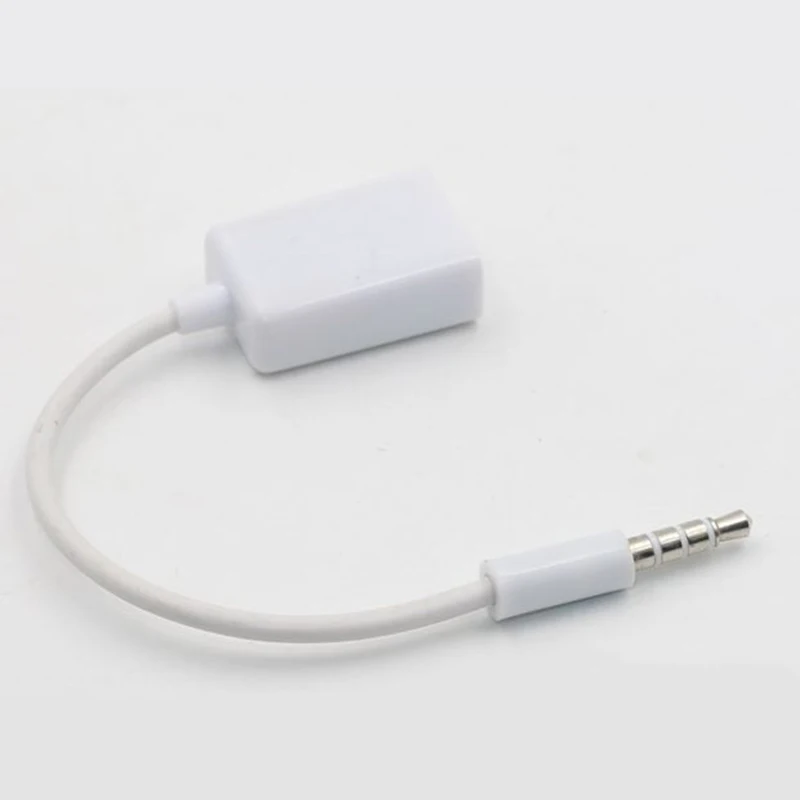 ANBES 3 5 мм Мужской AUX аудиоразъем к USB 2 0 Женский конвертер Кабель адаптер Шнур для