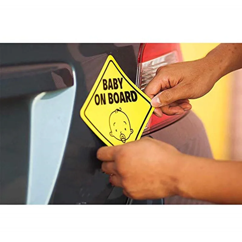 Autocollant Magnetique De Securite Reflechissant Pour Voiture Mignon Bebe A Bord Signe D Avertissement Aliexpress
