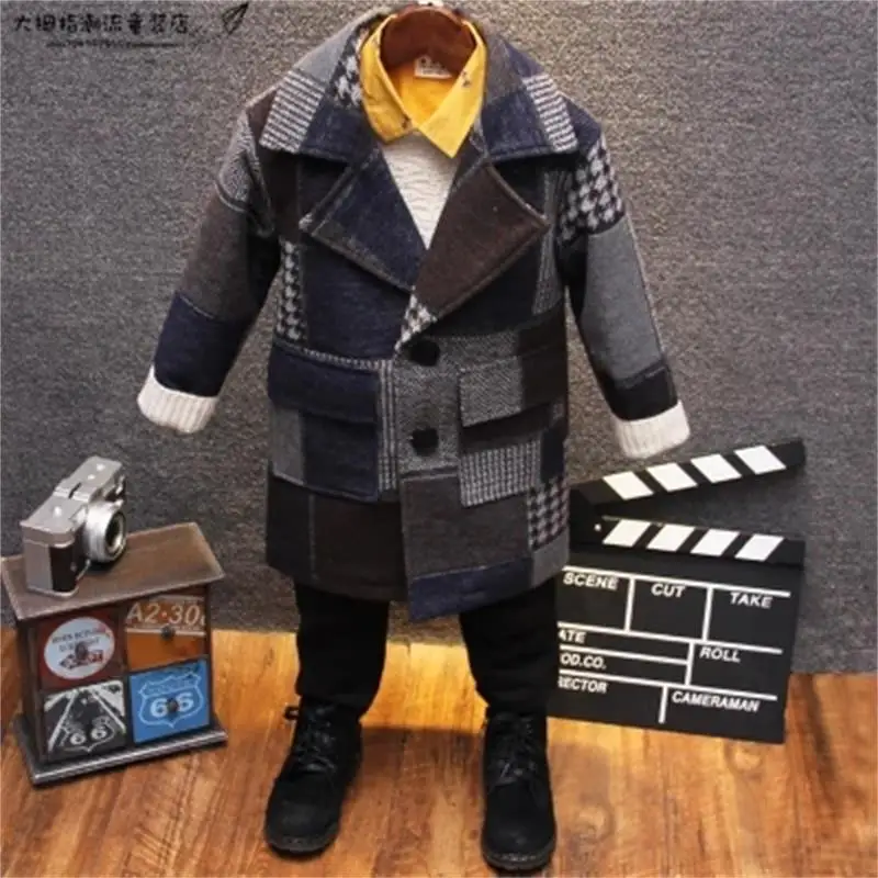 Red Boy Wool Jacket Boy Children Coats Wool Coats Jacket Coat