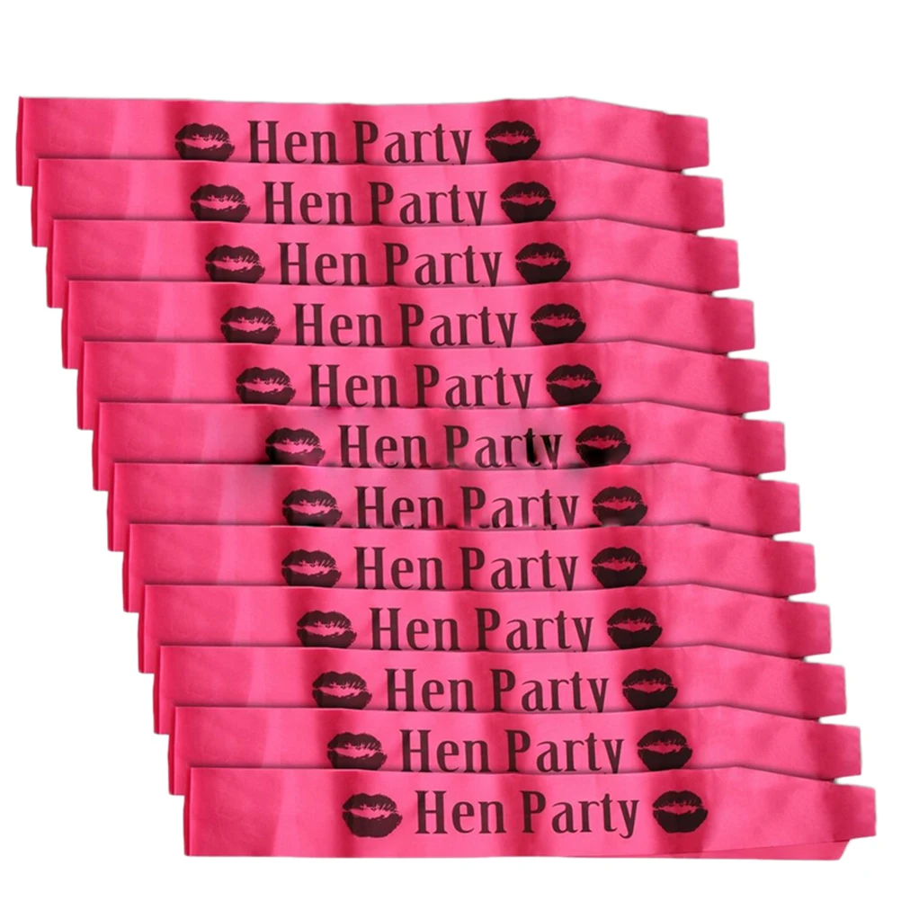 1pcs Pink Hen Night Stain Sashes Hen Party Sash bride party wedding