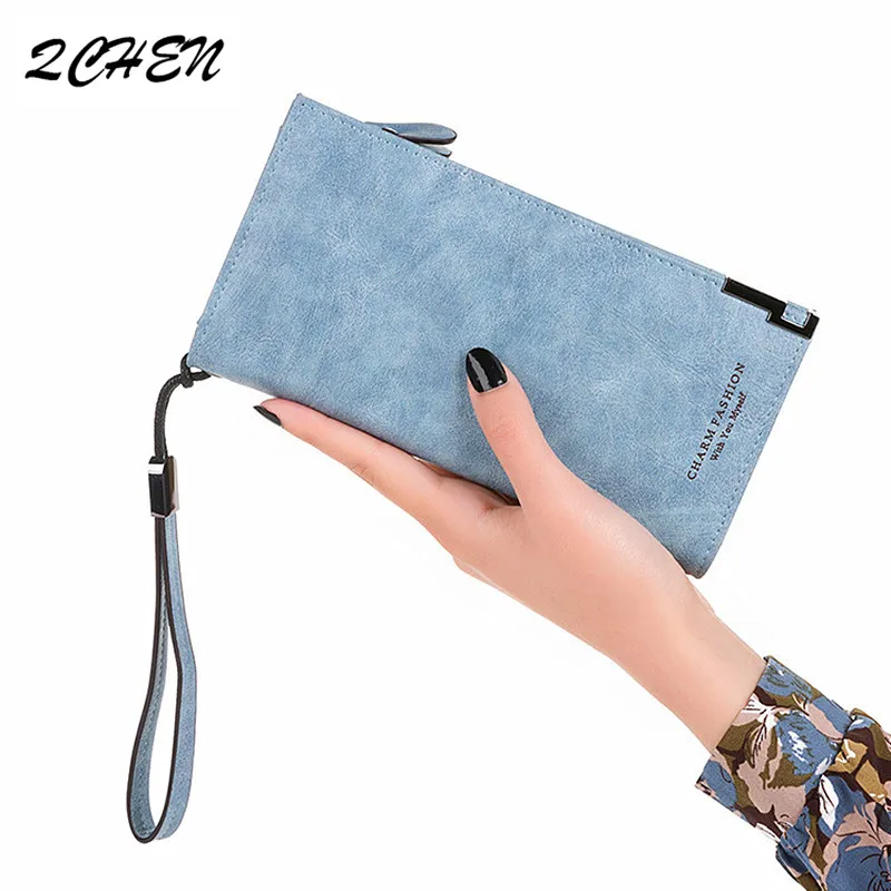 Famous Brand Luxury Wallets Women Long Leather Wallet Female Clutch Purse Women Wallet Ladies Fashion scrub Wallets 180Q