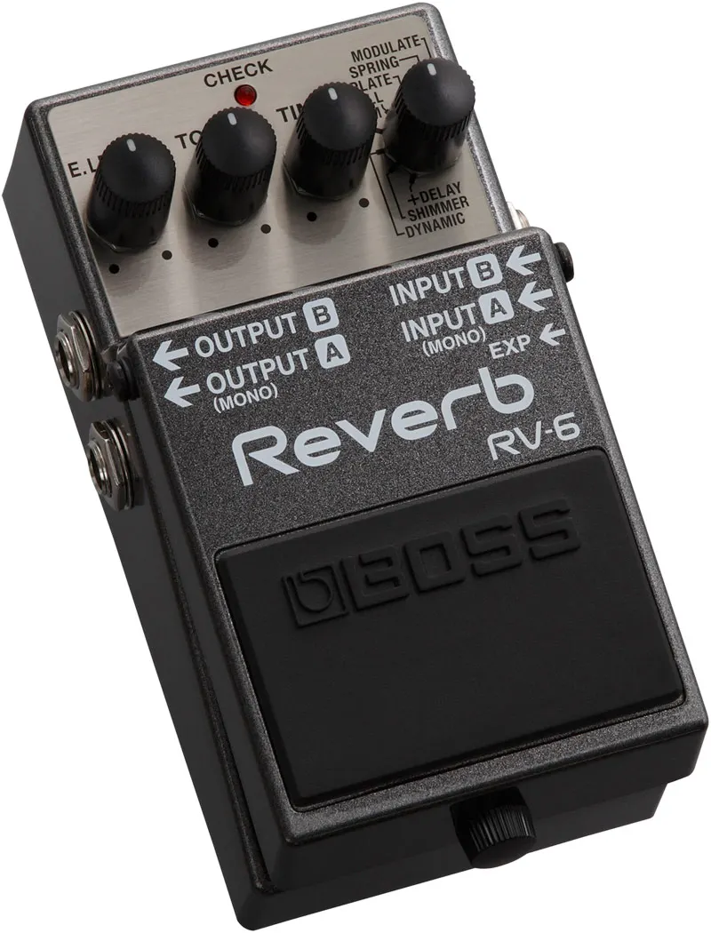 Boss Rv-6 Audio Digital Reverb Pedal With 8 Reverb Modes 