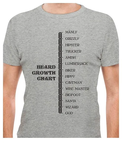 Beard Growth Chart Gift For Bearded Men Manly Scale T Shirt Beard Growth Chart Gift For Bearded Men Manly Scale T Shirt Funny Casual Streetwear Hip Hop Printed