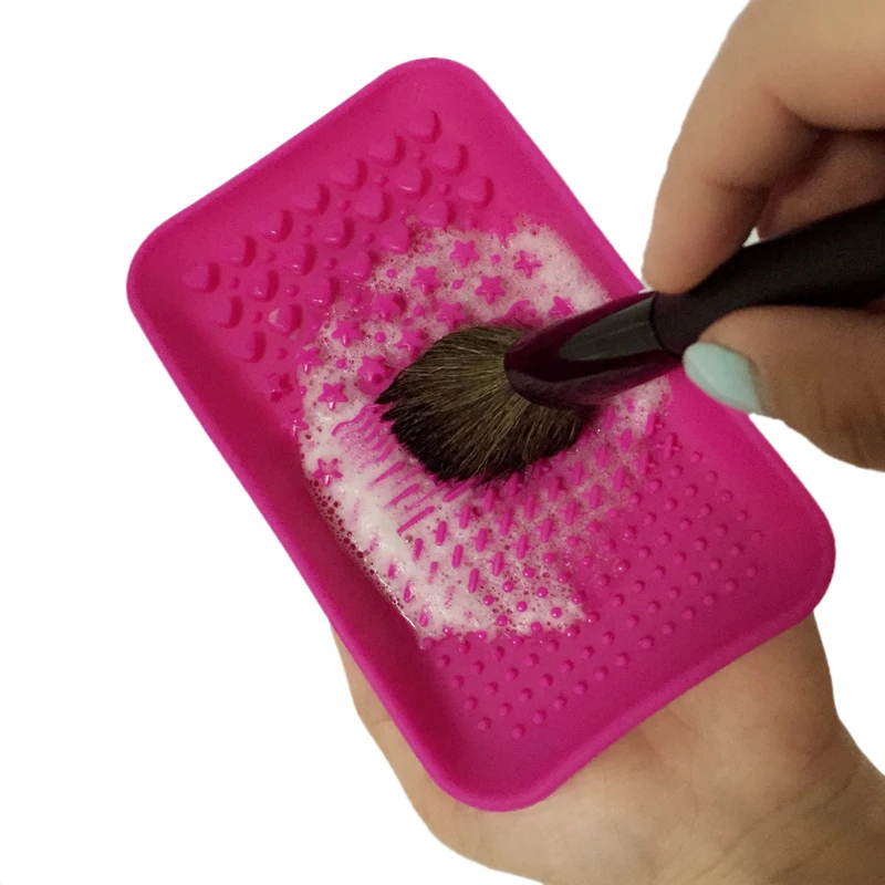 Silicone Makeup Brush Cleaner Soap box Shape Design Cosmetic Brushes