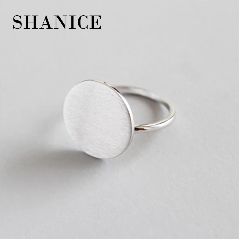 SHANICE, серебряное кольцо с круглым узором для женщин, ювелирные изделия для девушек, Модные кольца для женщин, подарок, вечерние, минималистичные, простые, гладкие