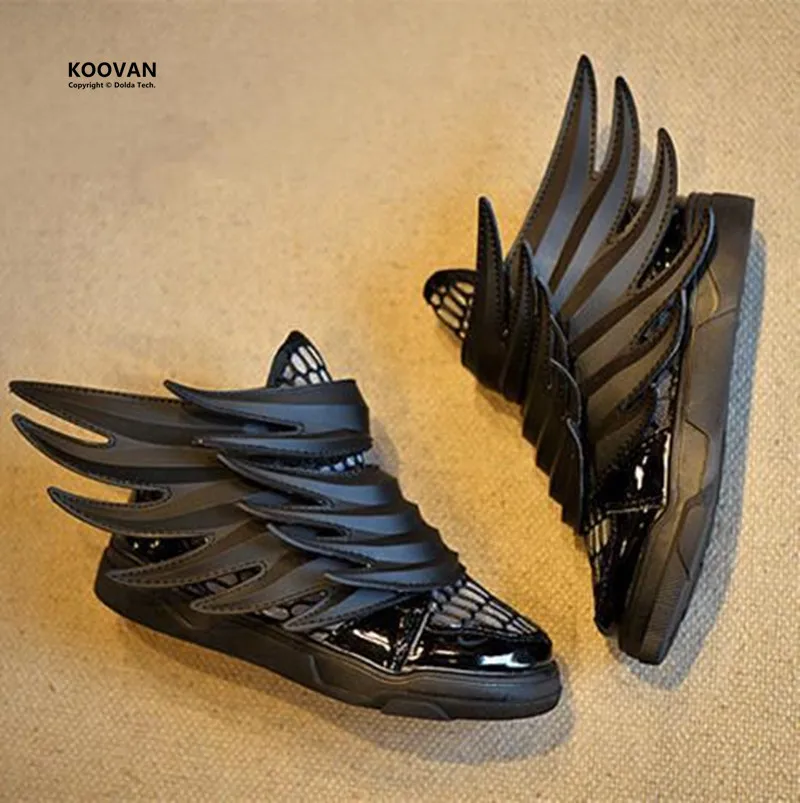 Koovan/дети крыло Chaussures 2017 Весна обувь для детей Детская обувь для маленьких мальчиков Meninas Sneakers черный сетчатый спортивный Chaussures полые