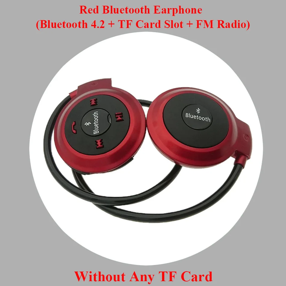 HOMEBARL 3D Mini 503 Mini503 Bluetooth 4,2 FM гарнитура спортивные беспроводные наушники музыкальные стерео наушники+ 8 Гб 16 Гб Micro SD карта - Цвет: Red No TF Card