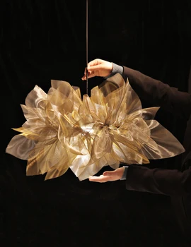 

Modern Flower Shape LED Pendant Lights Bedroom Luminaire Suspendu Yarn Nordic Lamp Pending Lighting Living Room Hanglamp