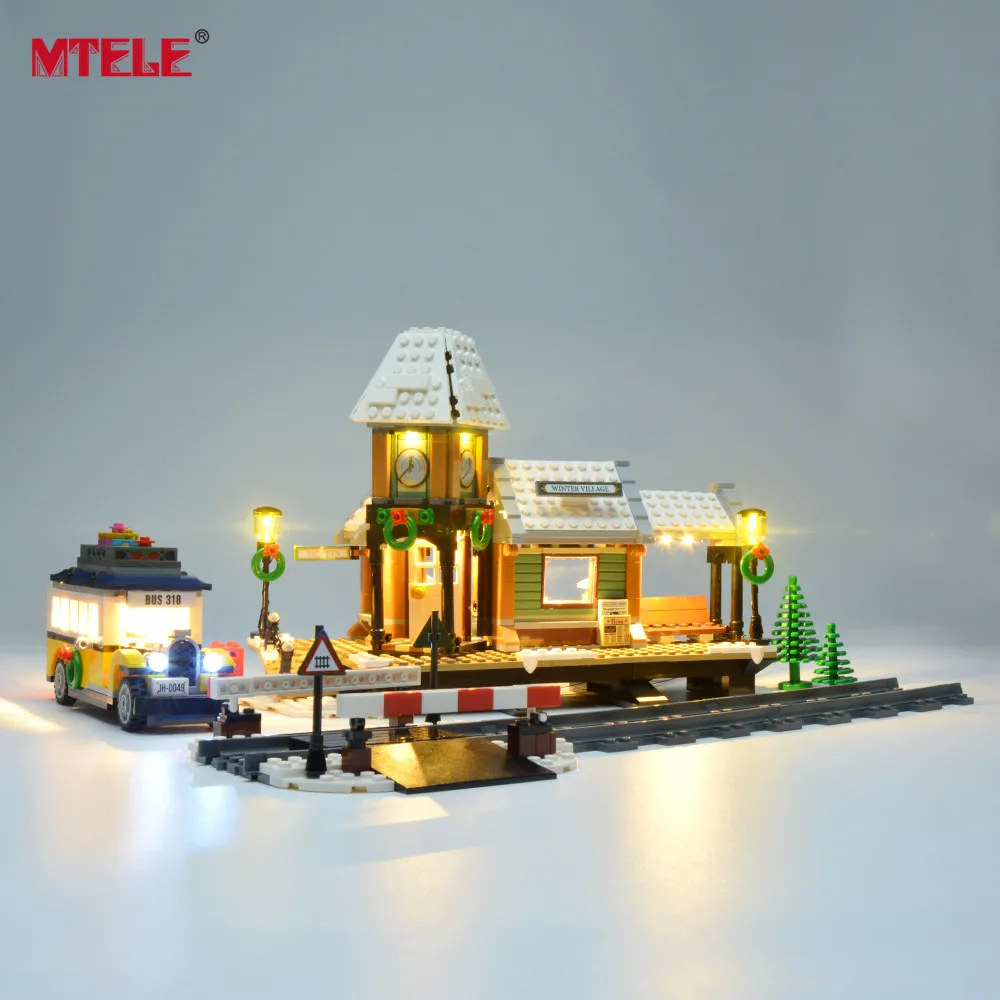 Baratos Kit de iluminación LED MTELE para Estación de pueblo de invierno, Compatible con Creator Series 10259 (no incluye el modelo)