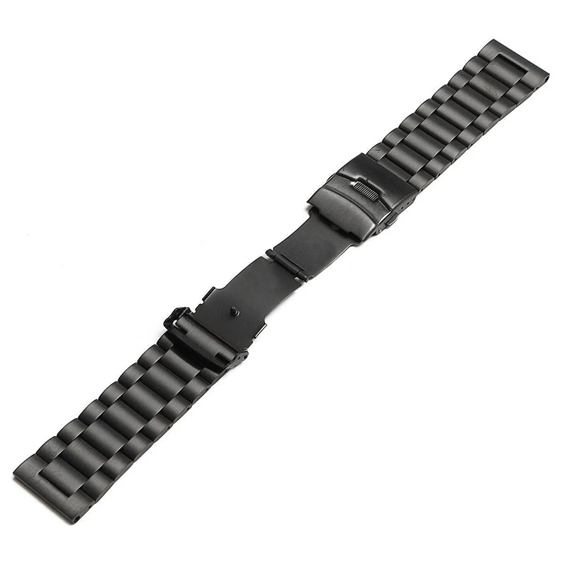 Black Silver Stainless Steel Replacement Wrist Band Sport Safety Wrist Support Wristband Strap for Garmin Fenix 3/3 HR with Tool